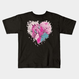 The Valintine Horse Art dsign Kids T-Shirt